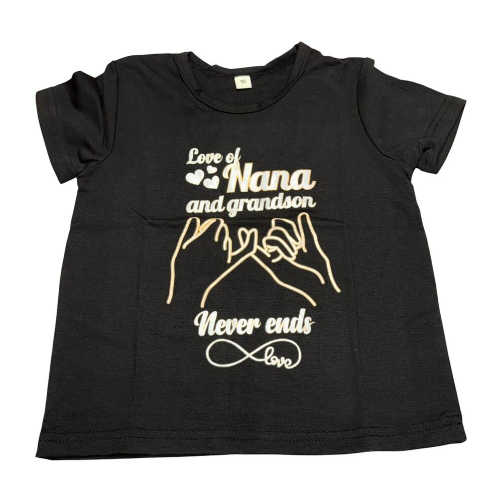 Toddler Boy Black Nana Grandson Graphic Tee Size 2T 3T